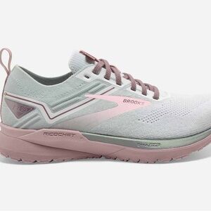 Brooks Ricochet 3 White/Ice/Primrose Pink CA3610-795 Women Size 6 Barely Worn